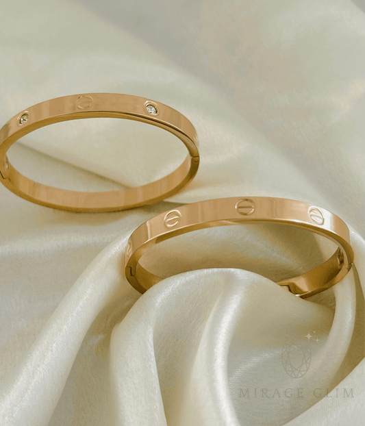 Kids handcuff bangle placed on soft fabric