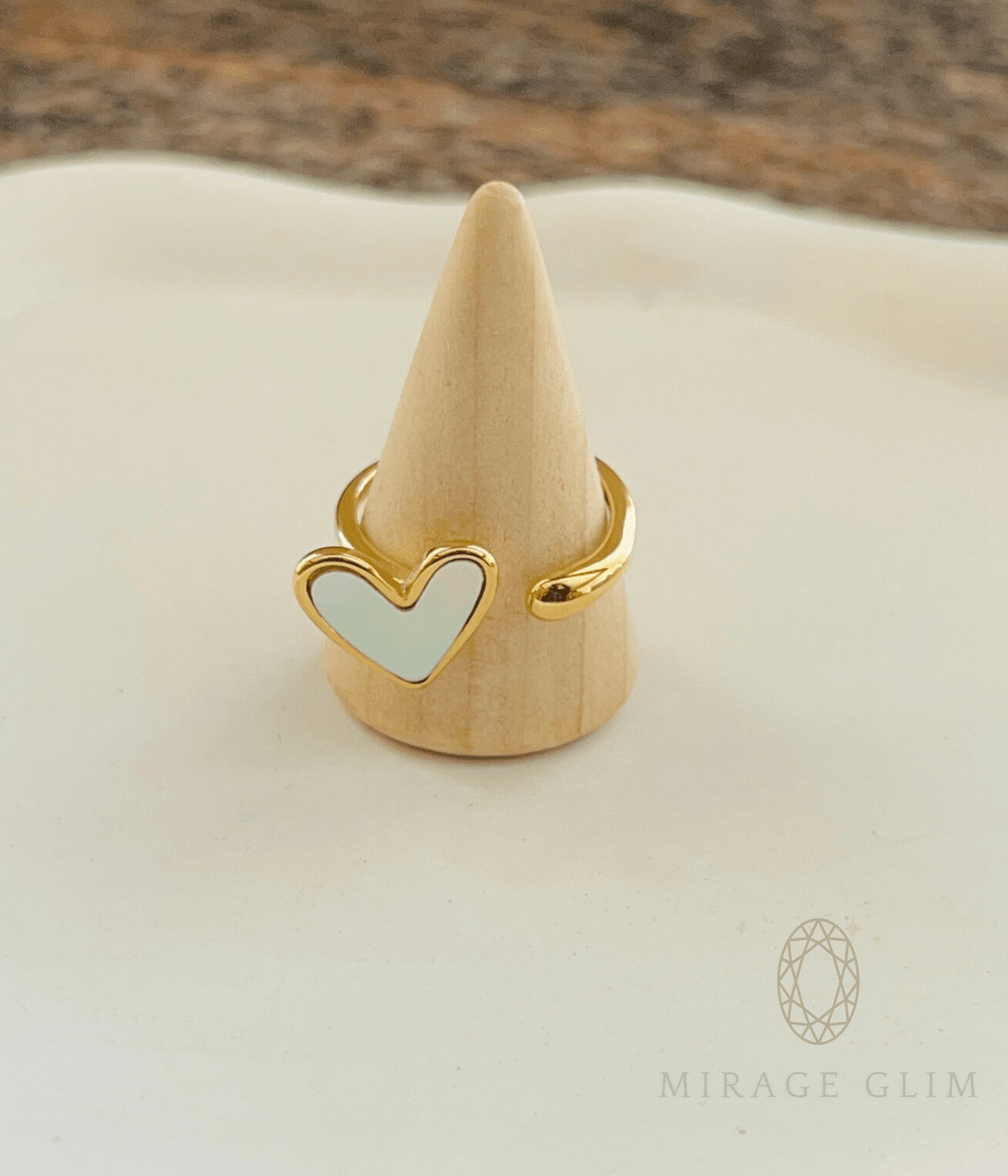 Love’s Embrace open gold ring with smooth minimal design