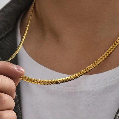 Classic Gold Cuban Chain – Stainless Steel Men’s Necklace