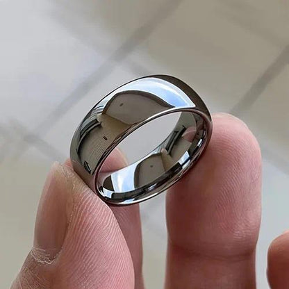 Classic Black Stainless Steel Band Ring – Men’s Minimal Ring