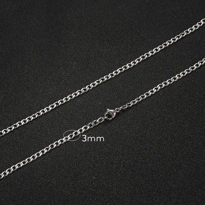 Men’s 3mm Stainless Steel Chain Necklace