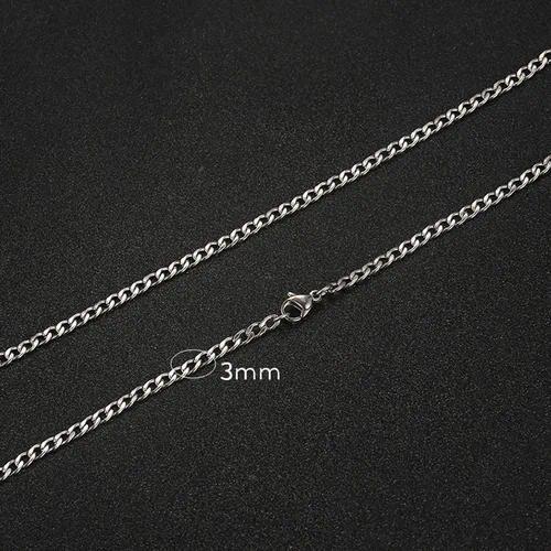 Men’s 3mm Stainless Steel Chain Necklace