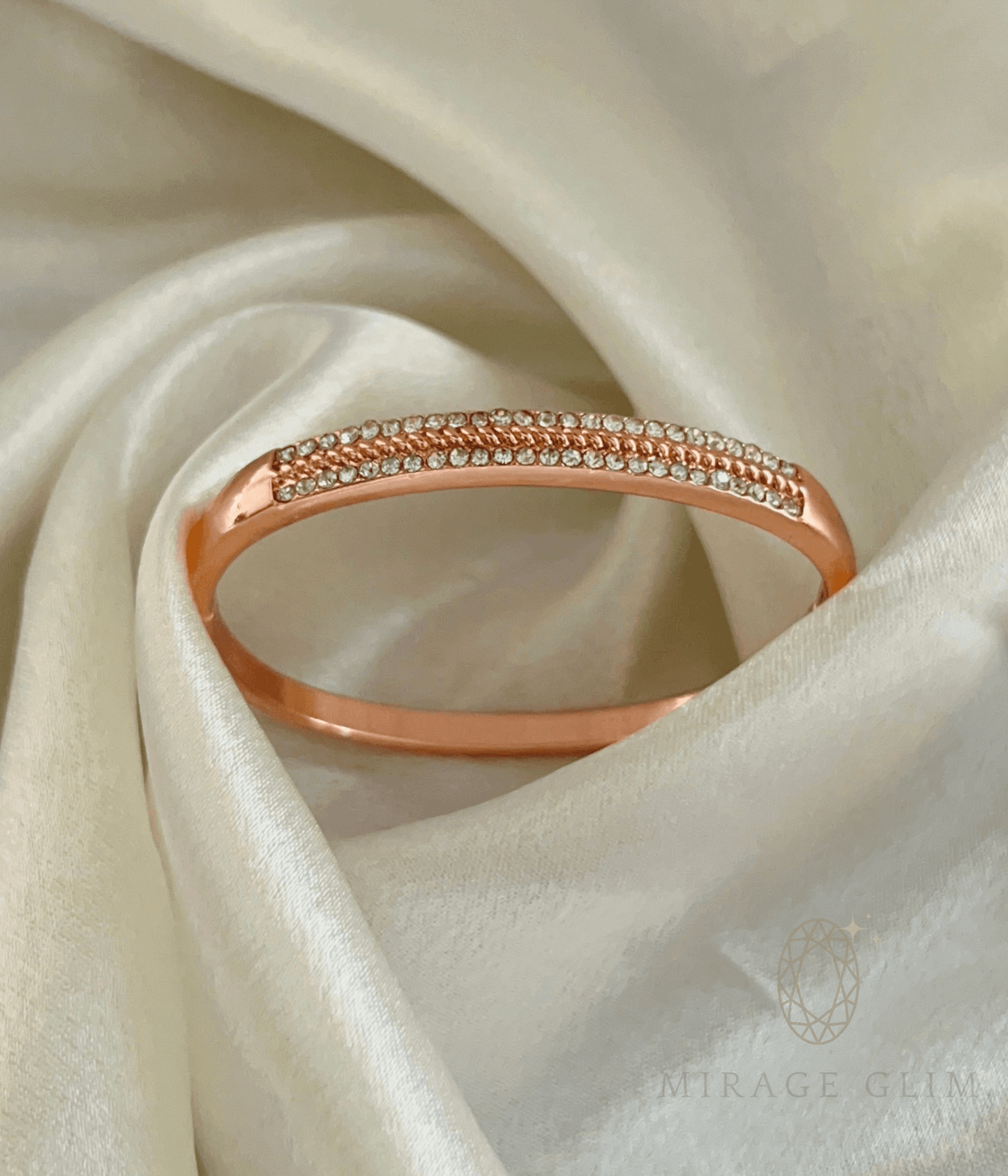 Elegant slim kids bangle with soft sparkle for party wear