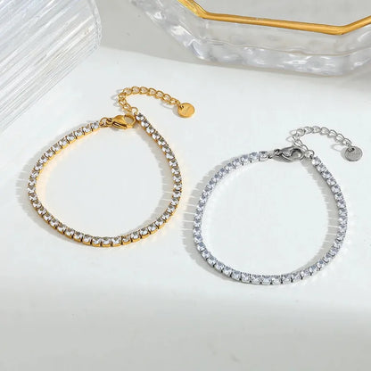 Tennis bracelet thin