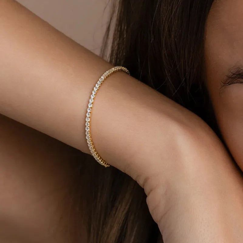 Tennis bracelet thin