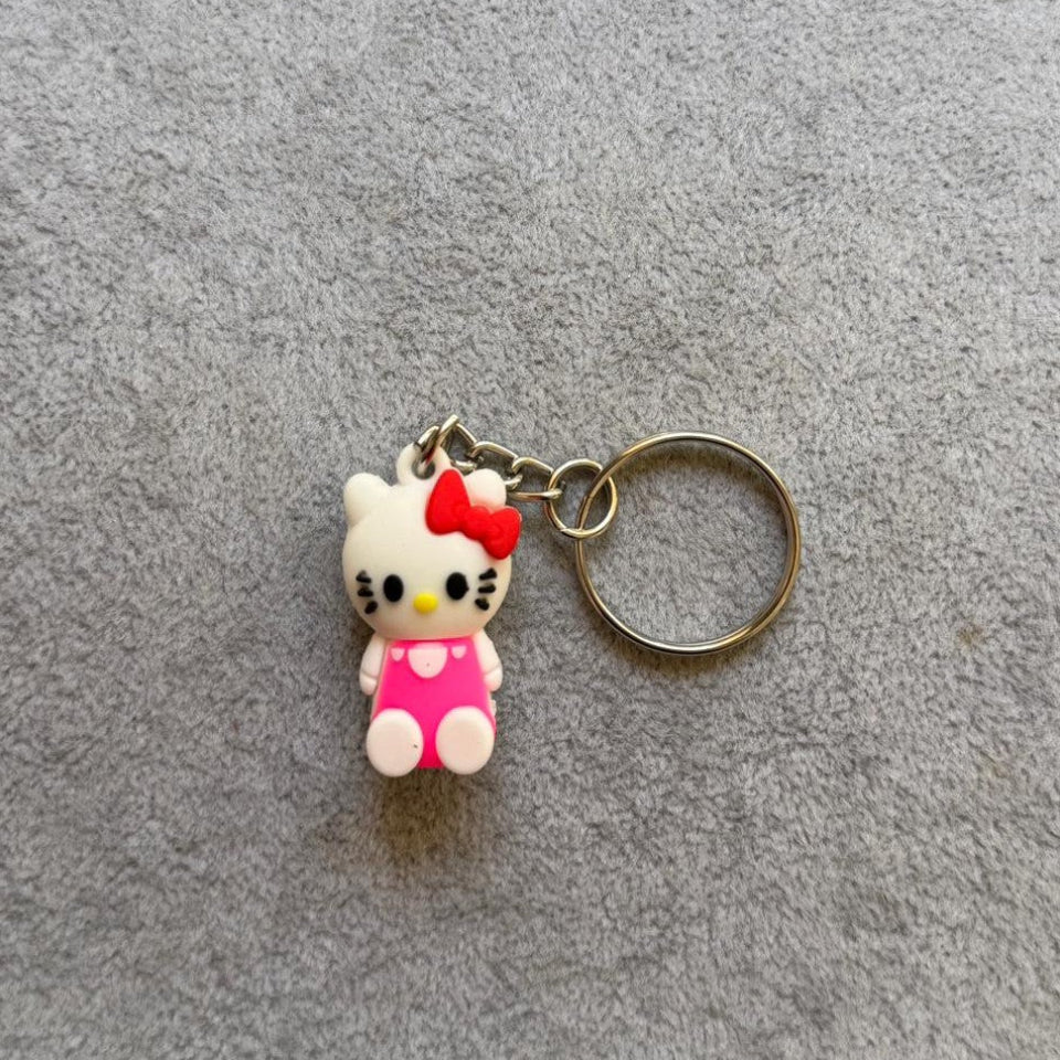 Kitty Keychain with Red Bow