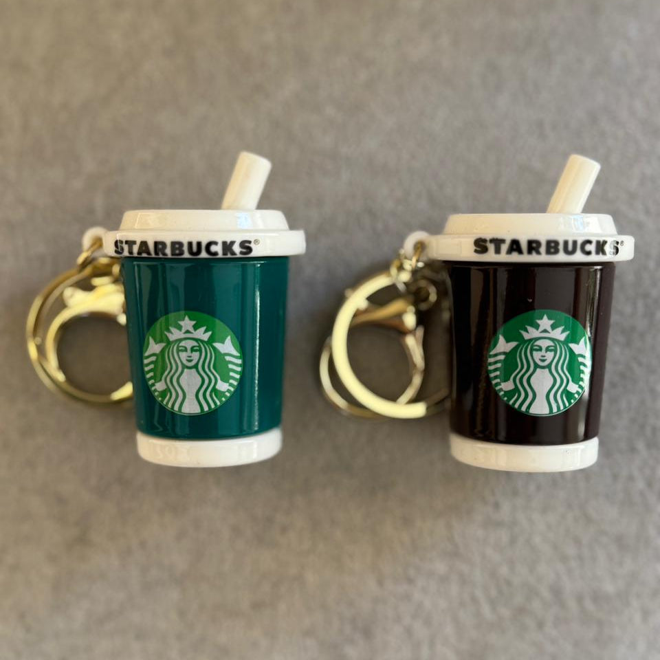 Starbucks Coffee Cup Keychain with Straw