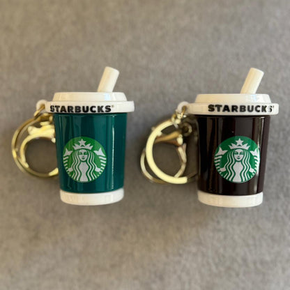 Starbucks Coffee Cup Keychain with Straw