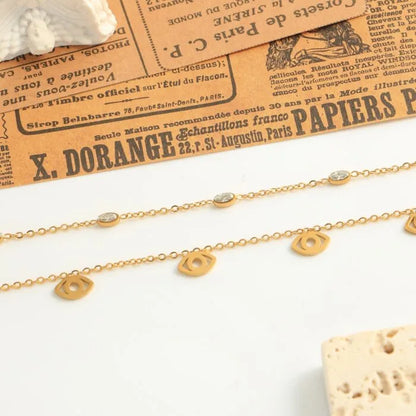 Evil Eye Anklets Pair