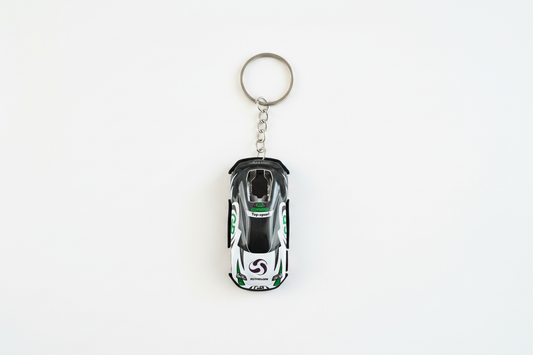 Black & White Racing Car - Clean Background