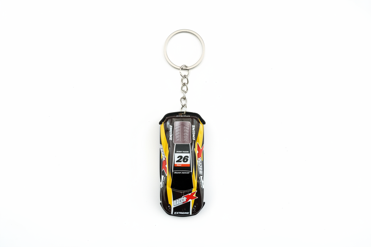 Black & Yellow #26 Racer - Clean Background
