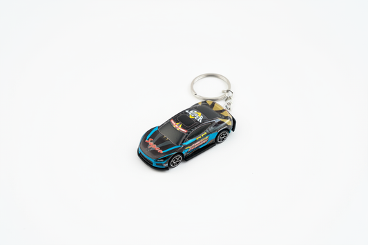 Blue "POWER" Racing Car - Clean Background