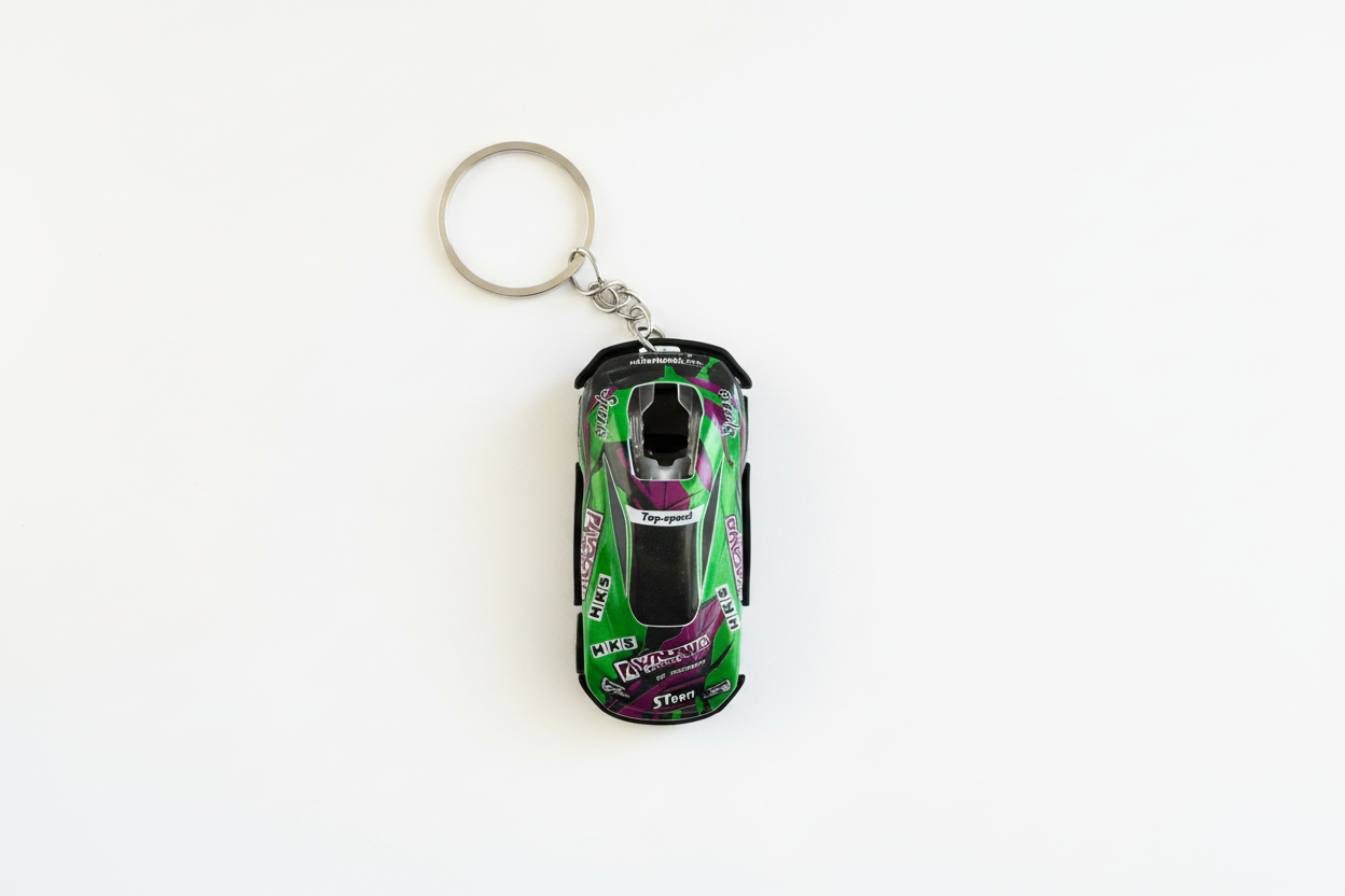 Green Racing Car - Clean Background