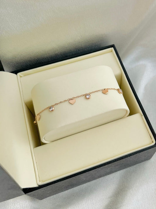 Ever shine Rose Gold Anklet Pair