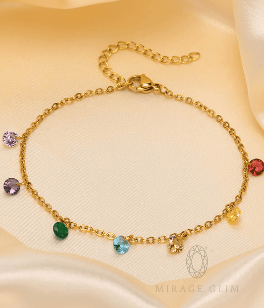 Multicoloured anklets Pair
