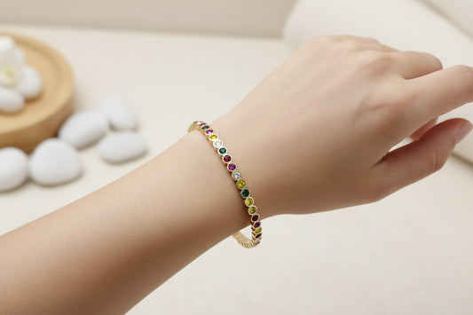 Bloom Drop Multi Color Bangle