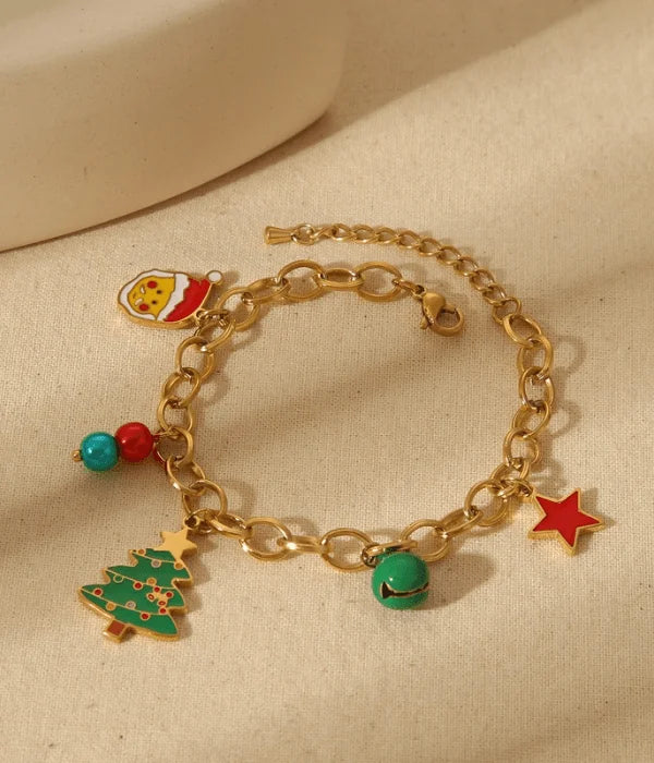 Christmas charms bracelet