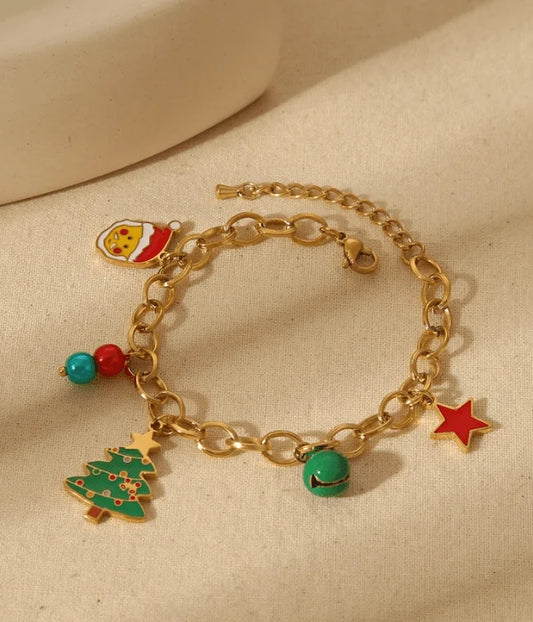 Christmas charms bracelet