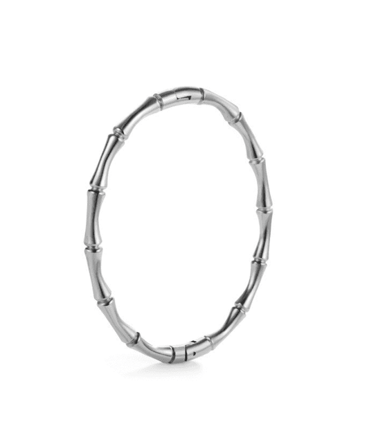 Bamboo bangle silver