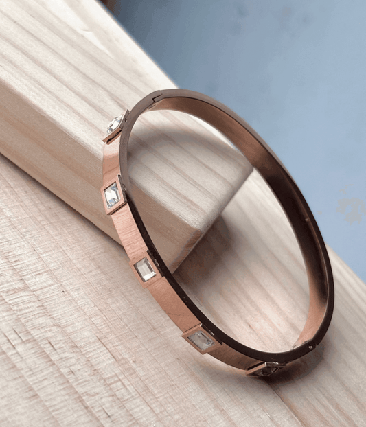 Stone Rose Gold bangle