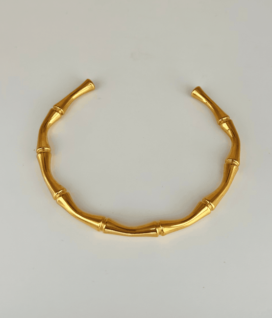Adjustable bangle-Bamboo Gold