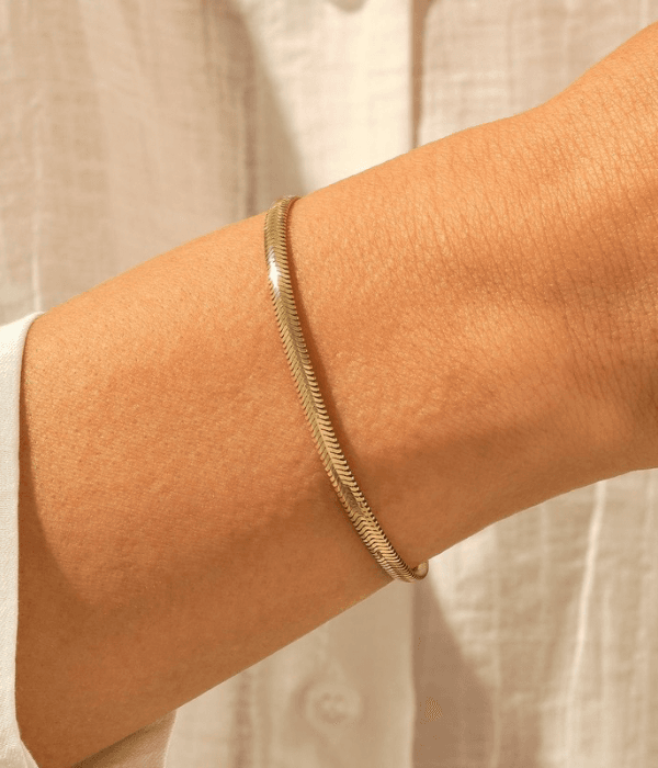 Snake chain bracelet gold