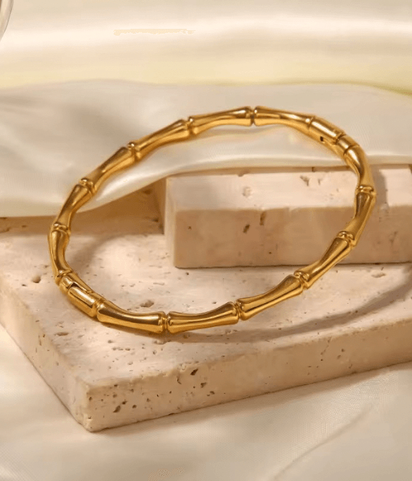 Bamboo bangle Gold