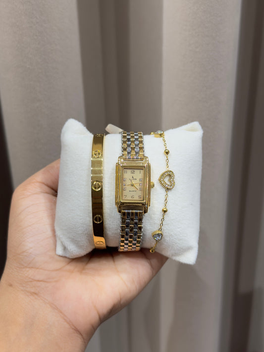 watch stack on a cushion